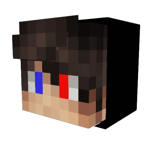 KURDO12 Minecraft avatar head, 3D render