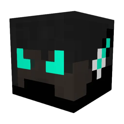 KURESHEDA Minecraft avatar head, 3D render