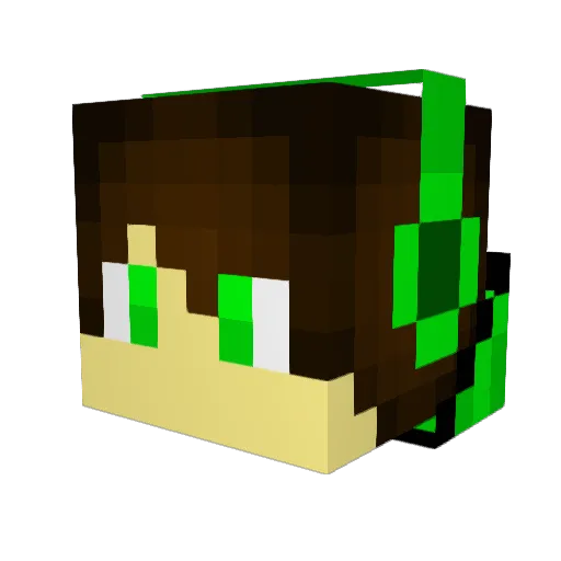 KURIO2424 Minecraft avatar head, 3D render
