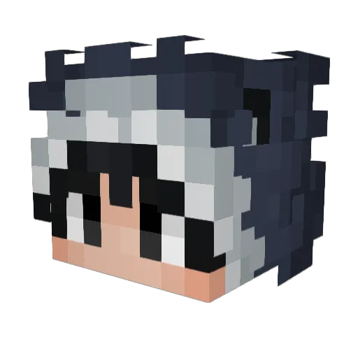 KUROHOLIDAY Minecraft avatar head, 3D render