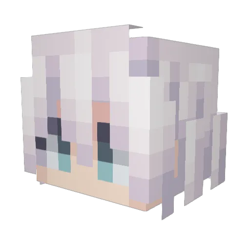 KUROIAMES Minecraft avatar head, 3D render