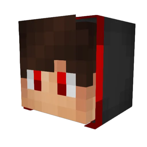 KUROIMUSHA Minecraft avatar head, 3D render