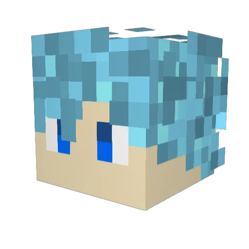 KUROKO62 Minecraft avatar head, 3D render