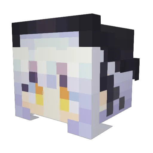 KURONA_216 Minecraft avatar head, 3D render