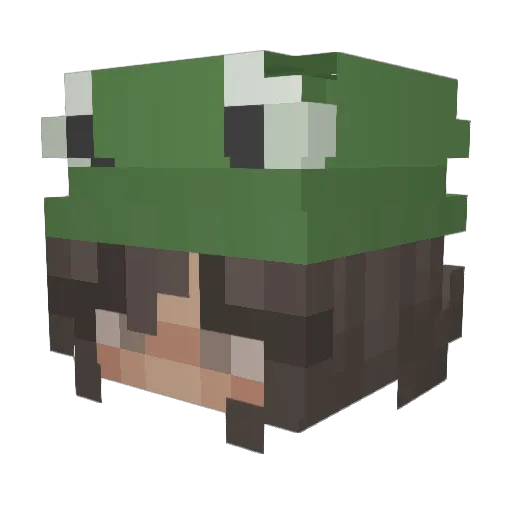 KUROZII Minecraft avatar head, 3D render