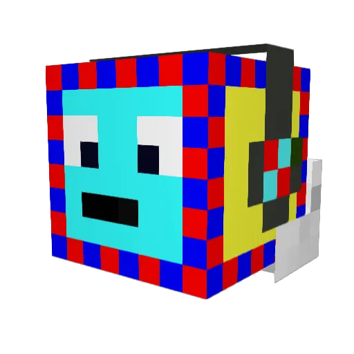 KUT04ek Minecraft avatar head, 3D render
