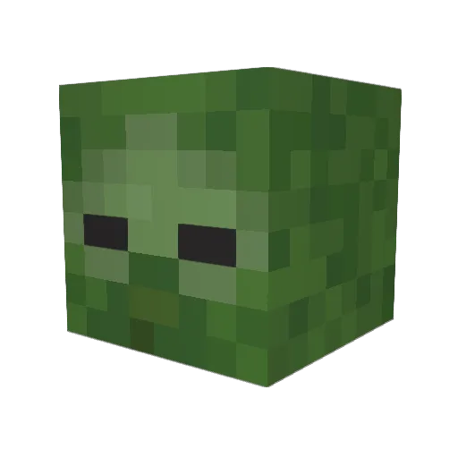 KUTUBAKO Minecraft avatar head, 3D render