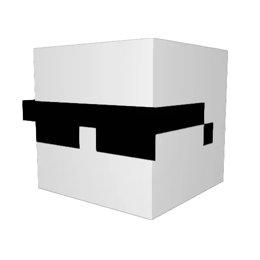 KUY998O Minecraft avatar head, 3D render