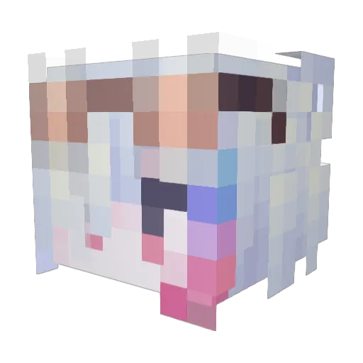 KUZIKEvo Minecraft avatar head, 3D render