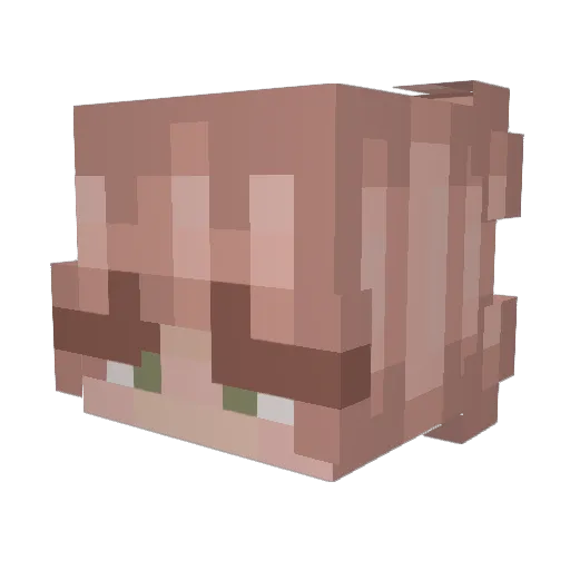 KU_VO Minecraft avatar head, 3D render