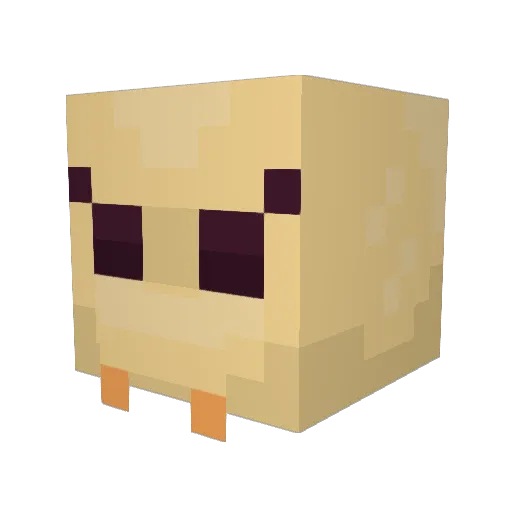 KV2Two Minecraft avatar head, 3D render