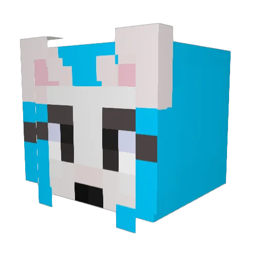 KV44_ Minecraft avatar head, 3D render