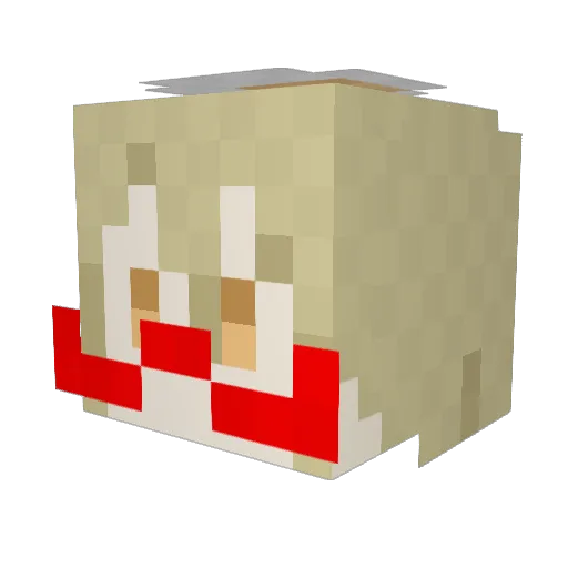 KV8 Minecraft avatar head, 3D render