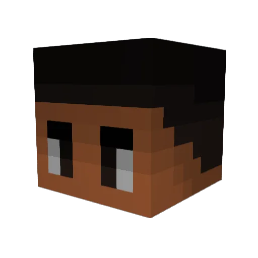 KVIIVI Minecraft avatar head, 3D render