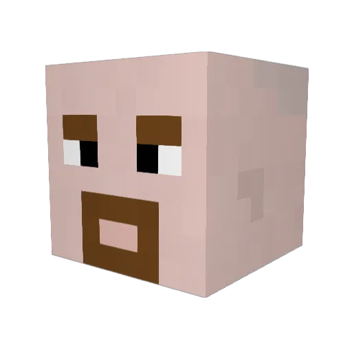 KV_85 Minecraft avatar head, 3D render