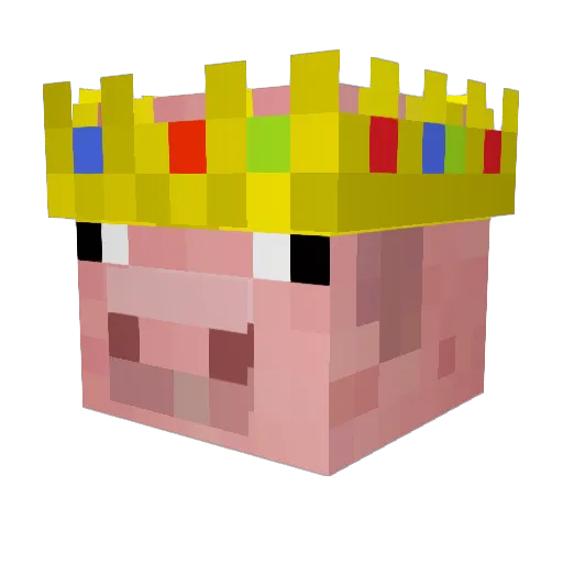KWIX2 Minecraft avatar head, 3D render