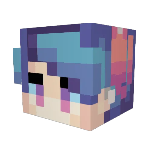 KWON88 Minecraft avatar head, 3D render