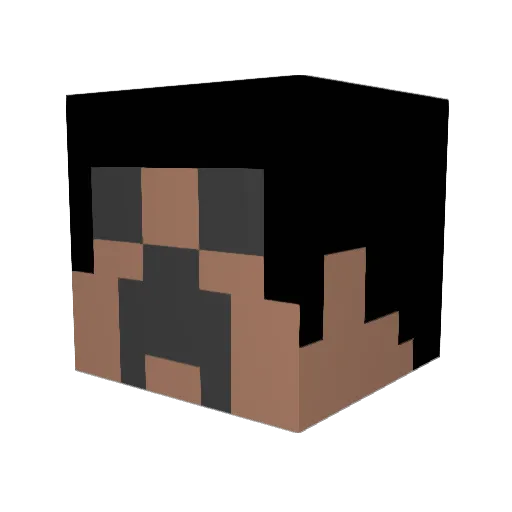 KWRZ4 Minecraft avatar head, 3D render