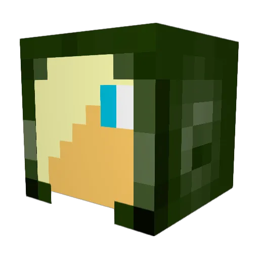 KWolf22 Minecraft avatar head, 3D render