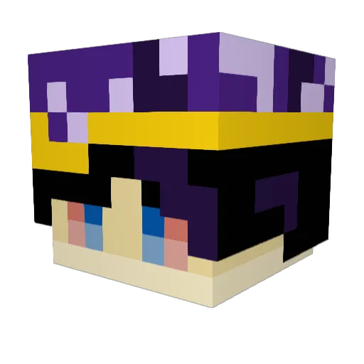 KX100 Minecraft avatar head, 3D render