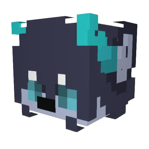 KXMLAVI Minecraft avatar head, 3D render