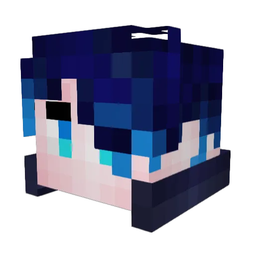 KXYB Minecraft avatar head, 3D render