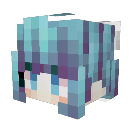 KX_jk Minecraft avatar head, 3D render