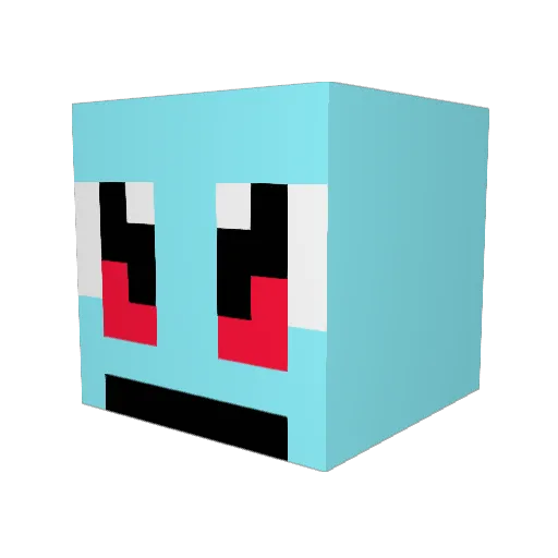 KYLIECOO Minecraft avatar head, 3D render