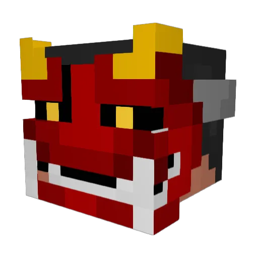 KYO4610 Minecraft avatar head, 3D render