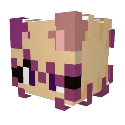 KYOT7 Minecraft avatar head, 3D render