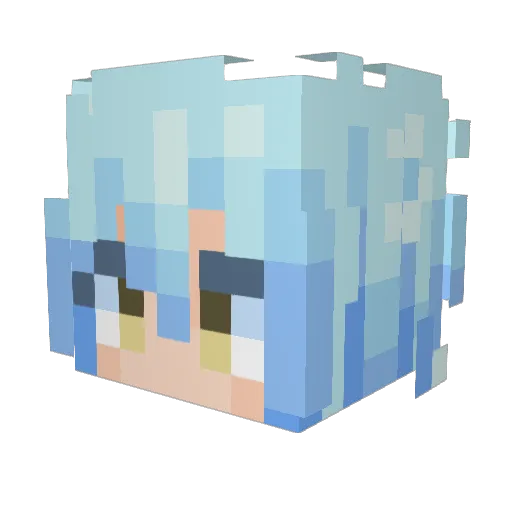 KYRGN Minecraft avatar head, 3D render