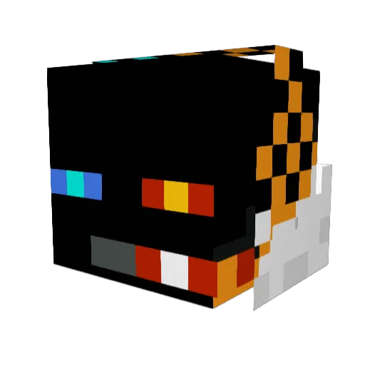 KYZ007 Minecraft avatar head, 3D render