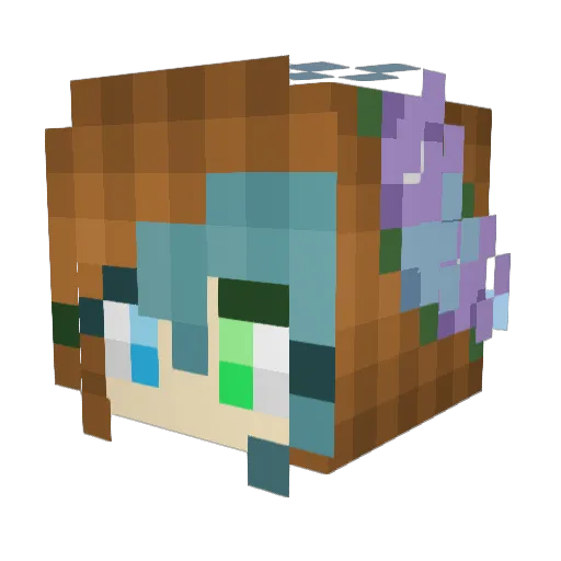 KZPolo Minecraft avatar head, 3D render