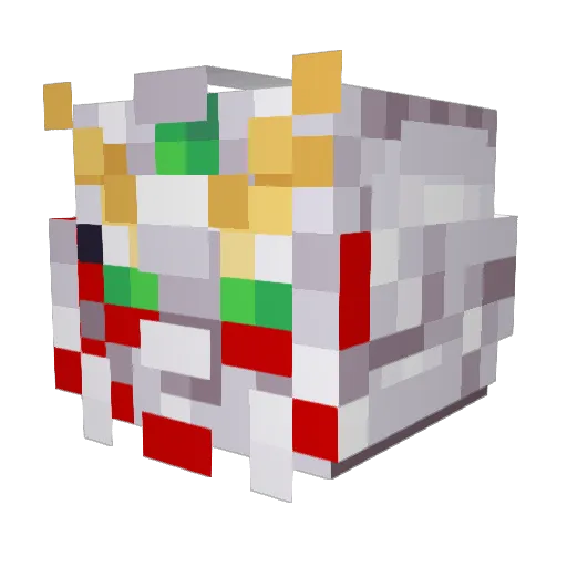 KZTM Minecraft avatar head, 3D render