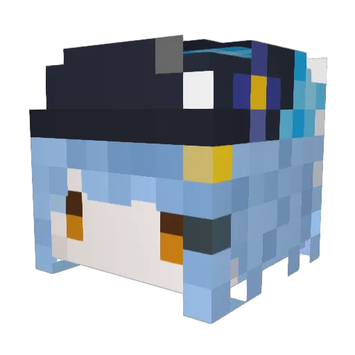 K_0512 Minecraft avatar head, 3D render