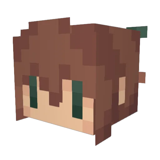 K_7kon Minecraft avatar head, 3D render