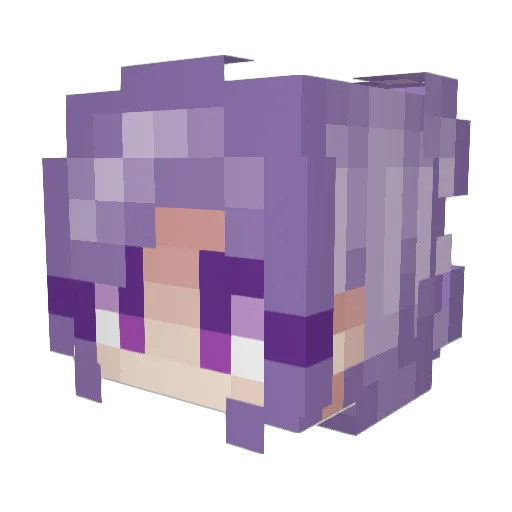 K_AOBA Minecraft avatar head, 3D render
