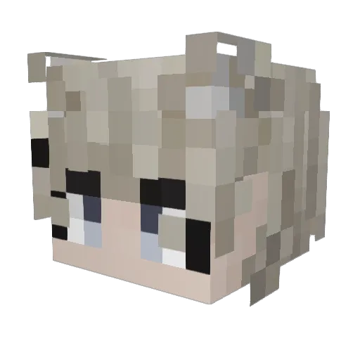 K_APYY Minecraft avatar head, 3D render