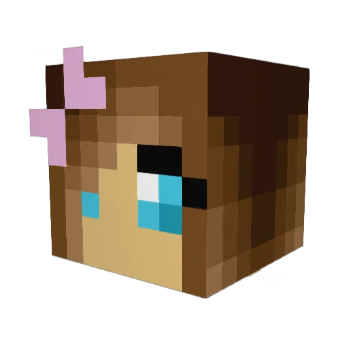K_Beana Minecraft avatar head, 3D render