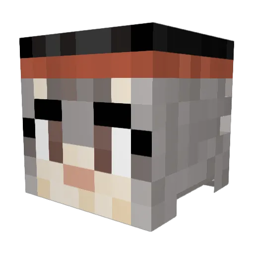 K_Boruma Minecraft avatar head, 3D render
