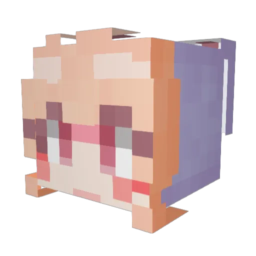 K_Carrot Minecraft avatar head, 3D render
