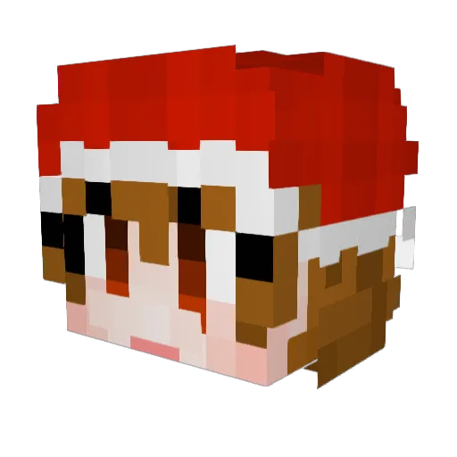 K_DANBI Minecraft avatar head, 3D render
