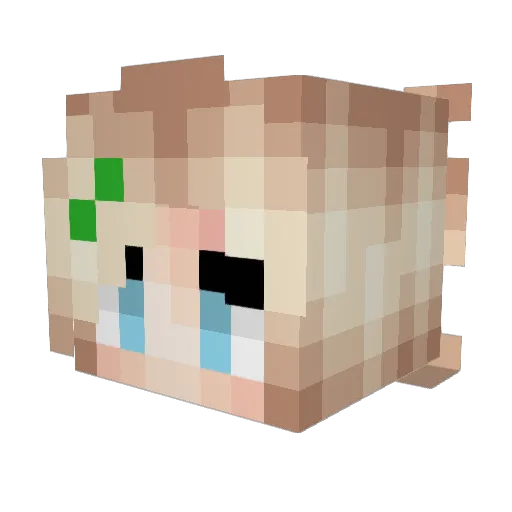 K_Daimao Minecraft avatar head, 3D render