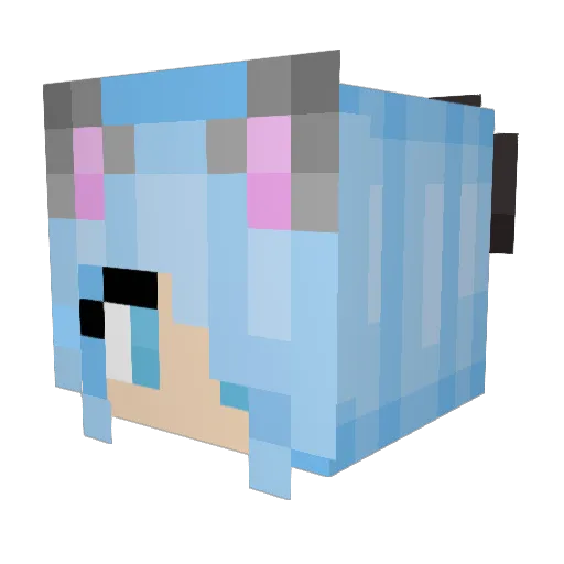K_GW Minecraft avatar head, 3D render