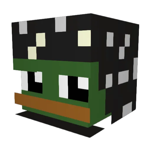 K_H1 Minecraft avatar head, 3D render