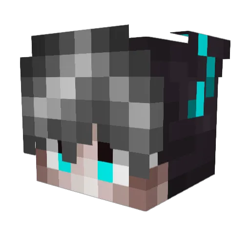 K_I_Y_U Minecraft avatar head, 3D render