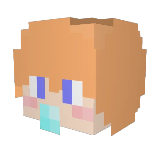 K_Jinu Minecraft avatar head, 3D render