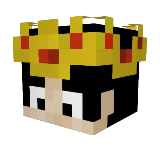 K_KING_38 Minecraft avatar head, 3D render