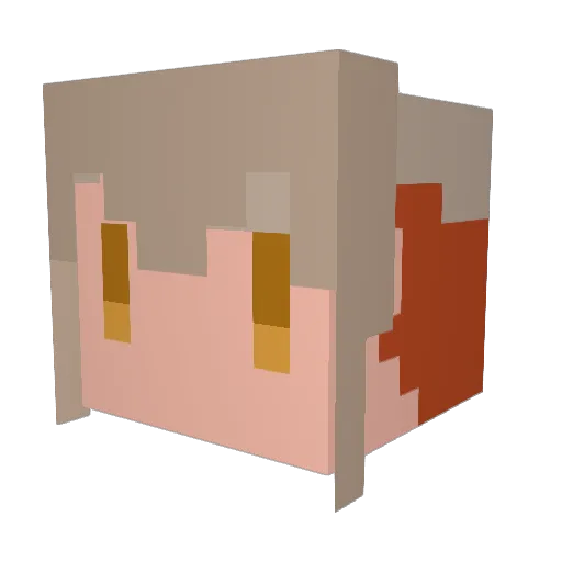 K_Kairi Minecraft avatar head, 3D render