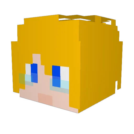 K_Loki Minecraft avatar head, 3D render